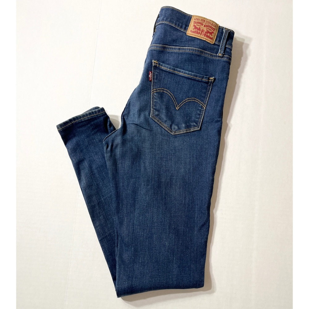 Levis 720 Jeans Womens 28 Blue High Rise Super Skinny Dark Wash Denim Stretch